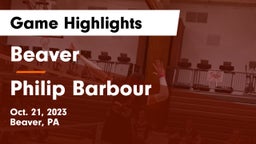 Beaver  vs Philip Barbour  Game Highlights - Oct. 21, 2023