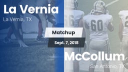 Matchup: La Vernia High vs. McCollum  2018