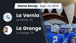Recap: La Vernia  vs. La Grange  2018