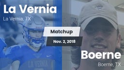 Matchup: La Vernia High vs. Boerne  2018