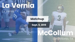 Matchup: La Vernia High vs. McCollum  2019