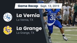 Recap: La Vernia  vs. La Grange  2019