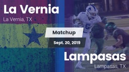Matchup: La Vernia High vs. Lampasas  2019