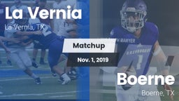 Matchup: La Vernia High vs. Boerne  2019