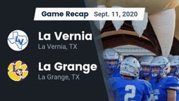 Recap: La Vernia  vs. La Grange  2020