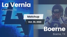 Matchup: La Vernia High vs. Boerne  2020