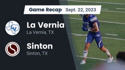 Recap: La Vernia  vs. Sinton  2023