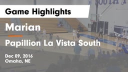 Marian  vs Papillion La Vista South  Game Highlights - Dec 09, 2016