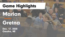 Marian  vs Gretna  Game Highlights - Dec. 17, 2020