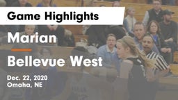 Marian  vs Bellevue West  Game Highlights - Dec. 22, 2020