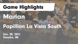 Marian  vs Papillion La Vista South  Game Highlights - Jan. 28, 2021