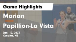 Marian  vs Papillion-La Vista  Game Highlights - Jan. 12, 2023