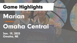 Marian  vs Omaha Central  Game Highlights - Jan. 19, 2023