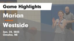 Marian  vs Westside  Game Highlights - Jan. 24, 2023
