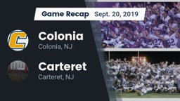 Recap: Colonia  vs. Carteret  2019