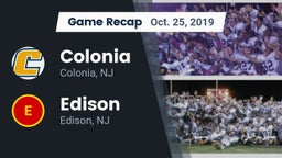 Recap: Colonia  vs. Edison  2019