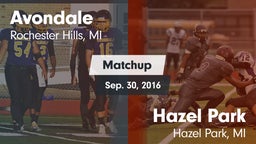 Matchup: Avondale HS vs. Hazel Park  2016