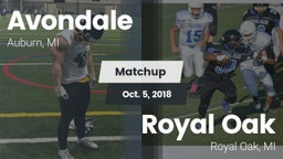 Matchup: Avondale HS vs. Royal Oak  2018