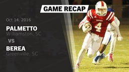 Recap: Palmetto  vs. Berea  2016