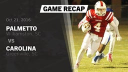 Recap: Palmetto  vs. Carolina  2016