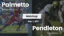 Matchup: Palmetto  vs. Pendleton  2017
