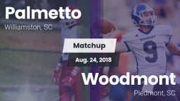 Matchup: Palmetto  vs. Woodmont  2018