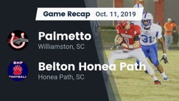 Recap: Palmetto  vs. Belton Honea Path  2019