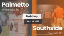 Matchup: Palmetto  vs. Southside  2020