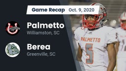 Recap: Palmetto  vs. Berea  2020