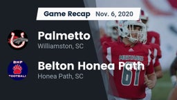 Recap: Palmetto  vs. Belton Honea Path  2020