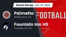 Recap: Palmetto  vs.  Fountain Inn HS 2023