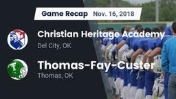 Recap: Christian Heritage Academy vs. Thomas-Fay-Custer  2018