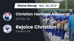 Recap: Christian Heritage Academy vs. Rejoice Christian  2018