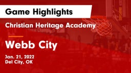 Christian Heritage Academy vs Webb City  Game Highlights - Jan. 21, 2022