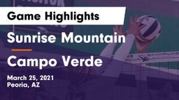 Sunrise Mountain  vs Campo Verde  Game Highlights - March 25, 2021
