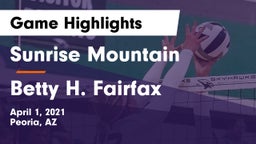 Sunrise Mountain  vs Betty H. Fairfax Game Highlights - April 1, 2021