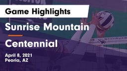 Sunrise Mountain  vs Centennial  Game Highlights - April 8, 2021