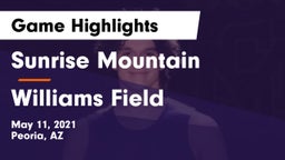 Sunrise Mountain  vs Williams Field  Game Highlights - May 11, 2021