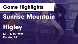 Sunrise Mountain  vs Higley  Game Highlights - March 23, 2022