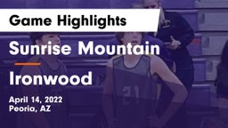Sunrise Mountain  vs Ironwood  Game Highlights - April 14, 2022