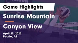 Sunrise Mountain  vs Canyon View  Game Highlights - April 25, 2023