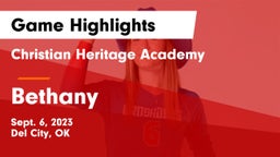 Christian Heritage Academy vs Bethany  Game Highlights - Sept. 6, 2023