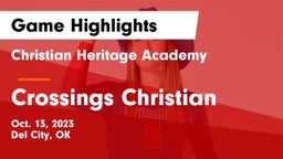 Christian Heritage Academy vs Crossings Christian  Game Highlights - Oct. 13, 2023