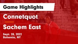 Connetquot  vs Sachem East  Game Highlights - Sept. 28, 2022