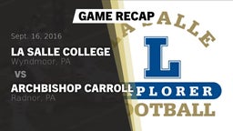 Recap: La Salle College  vs. Archbishop Carroll  2016