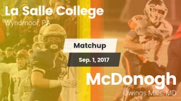 Matchup: La Salle College HS vs. McDonogh  2017