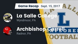 Recap: La Salle College  vs. Archbishop Carroll  2017