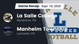 Recap: La Salle College  vs. Manheim Township  2020