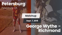 Matchup: Petersburg High vs. George Wythe  - Richmond 2018