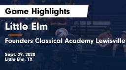 Little Elm  vs Founders Classical Academy Lewisville Game Highlights - Sept. 29, 2020